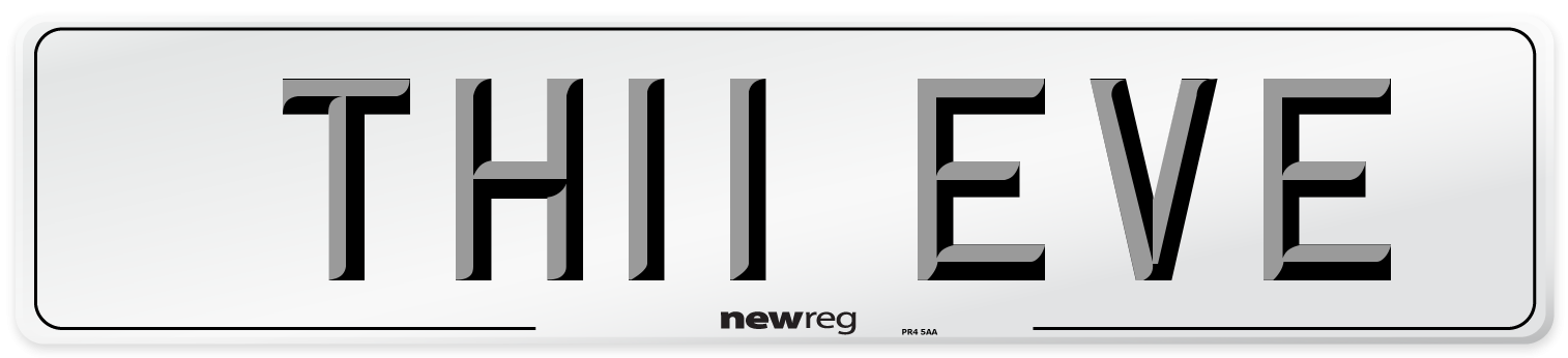 TH11 EVE Number Plate from New Reg